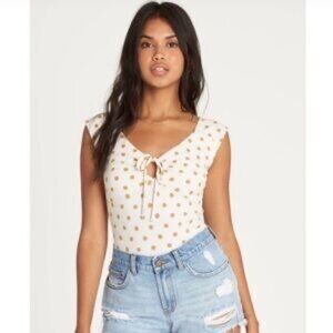 Polka Dot Ribbed Bodysuit